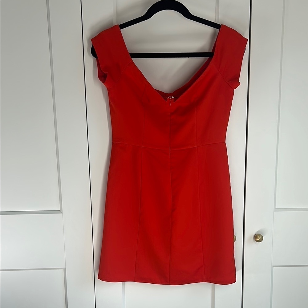 NBD x Revolve Red Rosie Off-Shoulder Mini Dress | M - Picture 3 of 6